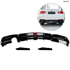 Тунинг дифузьор за задна броня с LED светлини и сплитери за BMW 3 F30 M с един ауспух – DBa954 - Sellzone.bg Тунинг дифузьор за задна броня с LED светлини и сплитери за BMW 3 F30 M с един ауспух – DBa954